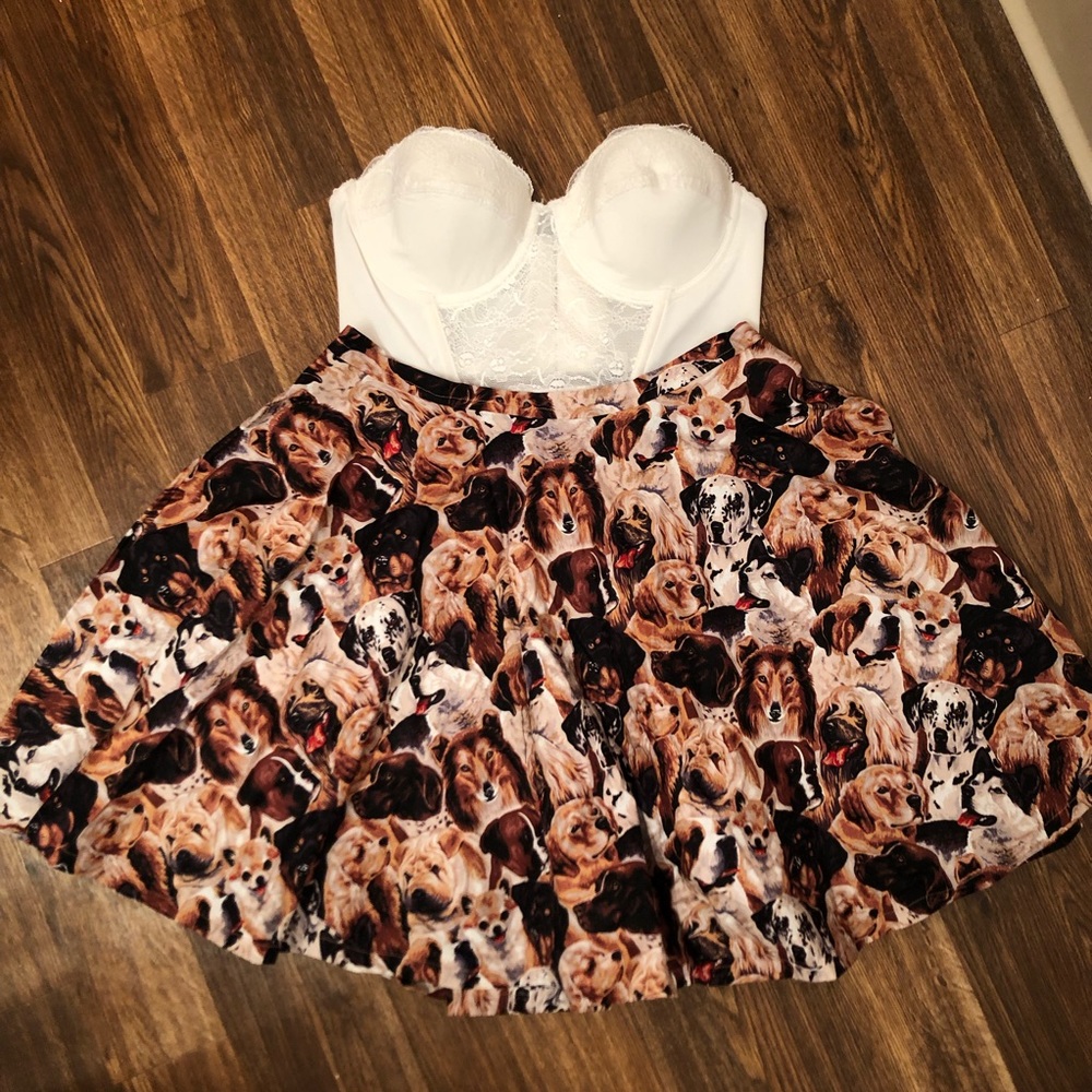 Dog Print Skirt